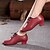 cheap Latin Shoes-Women&#039;s Modern Shoes Heel Cuban Heel Black Red Buckle / Leather