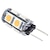 levne LED bi-pin světla-1 W LED bodovky 110-130 lm G4 T 9 LED korálky SMD 5050 Ozdobné Teplá bílá Chladná bílá Přirozená bílá 12 V / 10 ks / RoHs