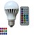 baratos Lâmpadas-Lâmpada Redonda LED B22 E26 / E27 A80 3 Contas LED LED de Alta Potência Regulável Controle Remoto Decorativa RGB 85-265 V / 1 pç / RoHs