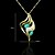 cheap Necklaces-18K Real Gold Plated Turquoise Pendant Necklace