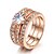 baratos Anéis-Mulheres Anel de declaração / Conjuntos de anéis / anel giratório Cristal Banhado a Ouro 18K / Imitações de Diamante / Liga senhoras Casamento / Festa / Diário Jóias de fantasia