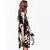 cheap Women&#039;s Tops-Women&#039;s Floral Black Blouse , Asymmetrical Long Sleeve