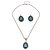 cheap Jewelry Sets-Turquoise Silver Necklace (Includes Necklace &amp; Earrings) Jewelry Set