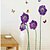 preiswerte Wand-Sticker-Wandaufkleber Wandtattoo, lila Schmetterling Blume PVC-Wandaufkleber