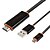 abordables Câbles, adaptateurs Displayport-SlimPort PPDD mâle vers HDMI Full HD mâle w / micro USB pour Nexus 4/5/7 ; LG G2 / G3 / g de protéines / g pad + plus