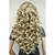 abordables perruque plus âgée-perruques blondes pour femmes perruque synthétique bouclés perruque frisée longs cheveux synthétiques 26 pouces ombre partie latérale des cheveux blonde
