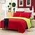 cheap Solid Duvet Covers-Duvet Cover Sets 4 Piece Polyester Solid Colored Red Reactive Print Solid