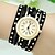 cheap Women&#039;s Watches-Women&#039;s Fashion Watch Black / White / Blue Tile Bracelet Watch - White Black Red