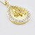 cheap Necklaces-18K Real Gold Plated Allah Muslim Zircon Pendant Necklace