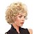 abordables Perruques Synthétiques Sans Bonnet-Perruque Synthétique Très Frisé Bouclé Perruque Blond Court Blonde Femme Blond