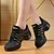 Χαμηλού Κόστους Sneakers Χορού-Γυναικεία Παπούτσια Χορού Αθλητικά Χωριστή Σόλα Χαμηλό τακούνι Δέρμα Κορδόνια Κόκκινο / Χρυσό