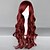 cheap Costume Wigs-Cosplay Costume Wig Synthetic Wig Curly Deep Wave Deep Wave Asymmetrical With Bangs Wig Long Red Synthetic Hair Women&#039;s Natural Hairline Side Part Red