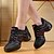 Χαμηλού Κόστους Sneakers Χορού-Γυναικεία Παπούτσια Χορού Αθλητικά Χωριστή Σόλα Χαμηλό τακούνι Δέρμα Κορδόνια Κόκκινο / Χρυσό