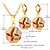 cheap Jewelry Sets-Pendant Necklace Harmony Ball Necklace Ball Ladies Party Work Casual Vintage Rose Gold Gold Plated Rose Gold Plated Earrings Jewelry Screen Color For