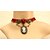 abordables Collier-Collier ras du cou Collier Pendentif Bijoux gothique Femme Dentelle Argent dames unique Tatouage Européen Rouge Colliers Tendance Bijoux pour Soirée Mariage Décontracté Quotidien Costumes de cosplay