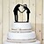 cheap Cake Toppers-Cake Topper Garden Theme Classic Couple Acrylic Wedding Anniversary Bridal Shower with 1pcs OPP