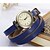 baratos Relógios de Pulseira-Mulheres Bracele Relógio Relógio de Pulso Quartzo Relógio Casual Couro Banda Vintage Boêmio Fashion Branco / Azul / Vermelho - Vermelho Verde Azul
