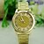 cheap Watches-Men&#039;s Fashion Watch Gold Wrist Watch - Golden White Pink