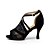ieftine Pantofi Dans Latin-Pentru femei Încălțăminte latină Sală Dans Sandale Cataramă Toc Stilat Buclă Negru