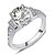 cheap Rings-Women&#039;s Statement Ring White Synthetic Gemstones Zircon Cubic Zirconia Circle Geometric Fashion Wedding Party Daily Casual Sports Costume