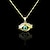 cheap Necklaces-18K Real Gold Plated Evil Eye Color Pendant 3.3*3.3CM