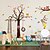 cheap Wall Stickers-Animals / Cartoon Wall Stickers Animal Wall Stickers Decorative Wall Stickers, Vinyl Home Decoration Wall Decal Wall Decoration 1 / Removable