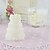 cheap Candle Favors-Classic Wedding Cake Candle in White-Set of 4pcs