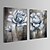 cheap Floral/Botanical Paintings-Oil Painting Hand Painted - Abstract Floral / Botanical Classic Stretched Canvas