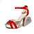 abordables Sandales femme-Femme Chaussures Similicuir / Faux Daim Printemps / Eté Talon Aiguille / Plateau Boucle Noir / Rouge