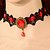 cheap Choker Necklaces-Women&#039;s Sapphire Choker Necklace Tattoo Choker Necklace faceter Ladies Tattoo Style Fashion Bridal Lace Alloy Purple Red Blue Green Necklace Jewelry For Party Special Occasion Birthday Gift