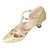 cheap Dance Shoes-Women&#039;s Dance Shoes Latin Paillette Chunky Heel Gold