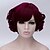 cheap Synthetic Trendy Wigs-the new cartoon color wig wine red inclined bang short curly hair wigs