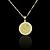 cheap Necklaces-18K Real Gold Plated Allah Muslim Zircon Pendant Necklace