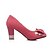 cheap Women&#039;s Heels-Women&#039;s Shoes Leatherette Spring / Summer Chunky Heel Bowknot Black / Pink / Blue / Dress