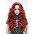 abordables Perruques Synthétiques Sans Bonnet-Perruque Synthétique Bouclé Style Sans bonnet Perruque Rouge 137 Cheveux Synthétiques Femme Rouge Perruque Perruque Halloween