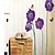 cheap Wall Stickers-Wall Stickers Wall Decals, Purple Butterfly Flower PVC Wall Stickers