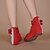 Χαμηλού Κόστους Γυναικείες Μπαλαρίνες-Γυναικεία Παπούτσια Πανί Άνοιξη / Καλοκαίρι Κεντημένα Παπούτσια Επίπεδο Τακούνι Αγκράφα Μαύρο / Κόκκινο / Πράσινο