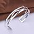 cheap أساور-Women&#039;s Charm Bracelet Bangles Simple Style European Copper Silver Plated Geometric Jewelry Party Daily Casual Sports