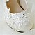 abordables Zapatos de boda-Mujer Cuero Primavera / Verano / Otoño Tacón Cuadrado Pedrería / Flor Blanco / Boda