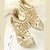 ieftine Sandale de Damă-Pentru femei Pantofi Imitație de Piele Vară Platformă / Toc Platformă Cristal Argintiu / Auriu / Tocuri de toc