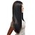 Χαμηλού Κόστους Συνθετικές Trendy Περούκες-Συνθετικές Περούκες Ίσιο Kardashian Στυλ Μέσο μέρος Περούκα Μαύρο Μαύρο Μαύρο Συνθετικά μαλλιά Γυναικεία Μοδάτο Σχέδιο Μαύρο Περούκα Μακρύ