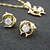 זול סט תכשיטים-נשים סט תכשיטים חתונה Party יומי קזו&#039;אל ספורט זירקון ציפוי זהב עגילים שרשראות