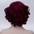 cheap Synthetic Trendy Wigs-the new cartoon color wig wine red inclined bang short curly hair wigs