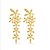 זול עגילים-בגדי ריקוד נשים כסף זהב עגילי טיפה עגיל פרח עגילים תכשיטים זהב / כסף עבור 1pc