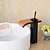 זול ברזים לחדר האמבטיה-עכשווי כלי מפל מים שסתום קרמי חור אחד חור ידית אחת אחת ברונזה ששופשפה בשמן