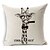 billiga Kuddfodral-modern stil glasögon giraff mönstrade bomull / linne dekorativa örngott