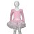 cheap Ballet Dancewear-Light Pink Cotton/Lycra Long Sleeve Leotard with Tutus Skirts for Ladies and Gilrs