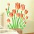 levne Samolepky na zeď-nástěnné nálepky na stěnu, oranžová tulipán pvc samolepky na zeď