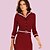 cheap Vip Deal-YIZOO Women&#039;s Work Micro-elastic ¾ Sleeve Knee-length Dress (Roman Knit)