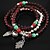 cheap Bracelets-Women&#039;s Bracelet of Arrival Synthetic Garnet Stone and Tibetan Silver Multilayer